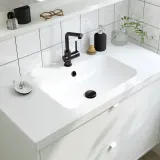IKEA LUNDSKÄR (ИКЕА ЛУНДСКЭР) — Смеситель для раковины, чёрный — фото 2