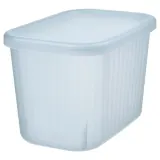 IKEA RYKTA (ИКЕА РИКТА) — Контейнер с крышкой, прозрачный серо-синий 12x18x12 см/1.5 л — фото 1