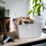 IKEA KUGGIS (ИКЕА КУГГИС) — Контейнер, белый 26х35х15 см — фото 2