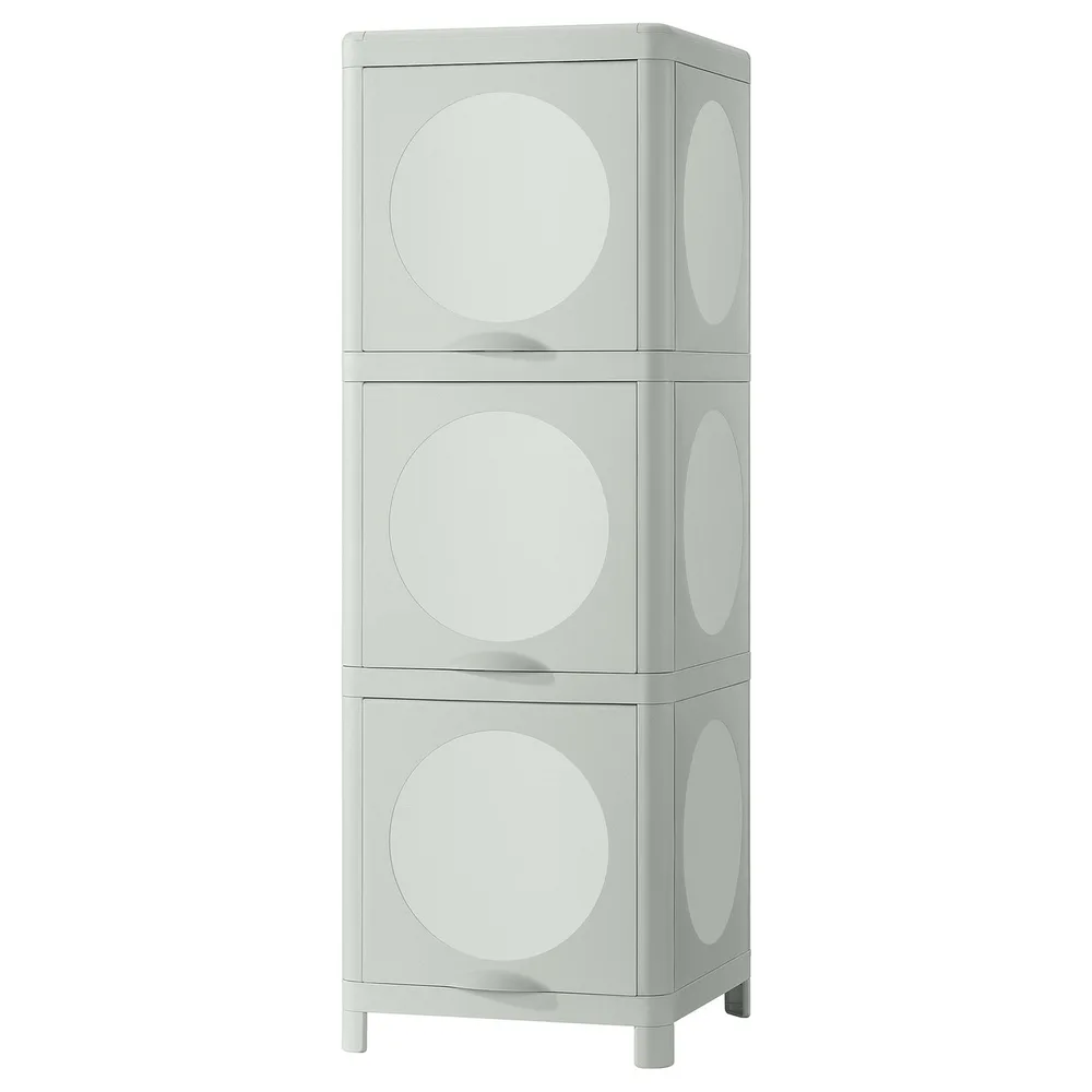IKEA IVÖSJÖN (ИКЕА ИВЁШЁН) — Шкаф с дверцей, зелёный 33х34х99 см