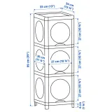 IKEA IVÖSJÖN (ИКЕА ИВЁШЁН) — Шкаф с дверцей, зелёный 33х34х99 см — фото 4