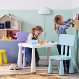 IKEA MAMMUT (ИКЕА МАММУТ) — Стул детский, для дома и улицы/светло-голубой — фото 2