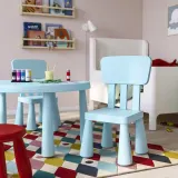 IKEA MAMMUT (ИКЕА МАММУТ) — Стул детский, для дома и улицы/светло-голубой — фото 3