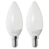 IKEA SOLHETTA (ИКЕА СОЛХЕТТА) — Лампа светодиодная E14 250 люмен, для люстры/матовый белый — фото 1