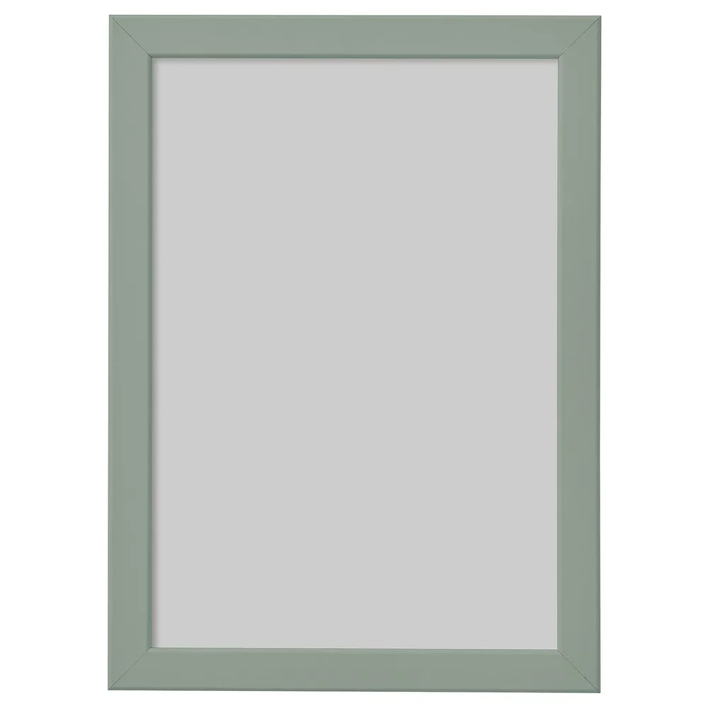 IKEA FISKBO (ИКЕА ФИСКБО) — Рамка, светлый серо-зелёный 21x30 см