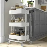 IKEA RÅSKOG (ИКЕА РОСКОГ) — Тележка, белый 35х45х77 см — фото 2