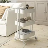 IKEA RÅSKOG (ИКЕА РОСКОГ) — Тележка, белый 35х45х77 см — фото 4