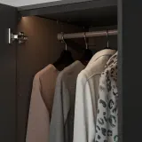 IKEA ÖVERSIDAN (ИКЕА ЁВЕРСИДАН) — Светодиодная лента с датчиком для шкафа, с регулировкой яркости тёмно-серый 46 см — фото 2