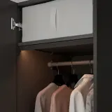 IKEA ÖVERSIDAN (ИКЕА ЁВЕРСИДАН) — Светодиодная лента с датчиком для шкафа, с регулировкой яркости тёмно-серый 46 см — фото 3