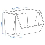 IKEA FODERTRÅG (ИКЕА ФОДЕРТРОГ) — Органайзер для стола/стены, серо-синий 25х18х15 см — фото 7