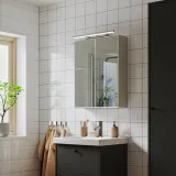 IKEA FLASKPOST (ИКЕА ФЛАСКПОСТ) — Светодиодный светильник для шкафа/стены, хром 56 см — фото 2