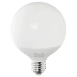 IKEA SOLHETTA (ИКЕА СОЛХЕТТА) — Светодиодная лампа E27 1055 люмен, с регулировкой яркости/шар опаловый белый 95 мм — фото 1