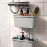 IKEA TÅNGHÄLLAN (ИКЕА ТОНГХЭЛЛАН) — Корзина для душа, светло-серый 29x31 см — фото 3