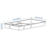 IKEA ALEX (ИКЕА АЛЕКС) — Вставка в ящик, серый 52x30 см — фото 4