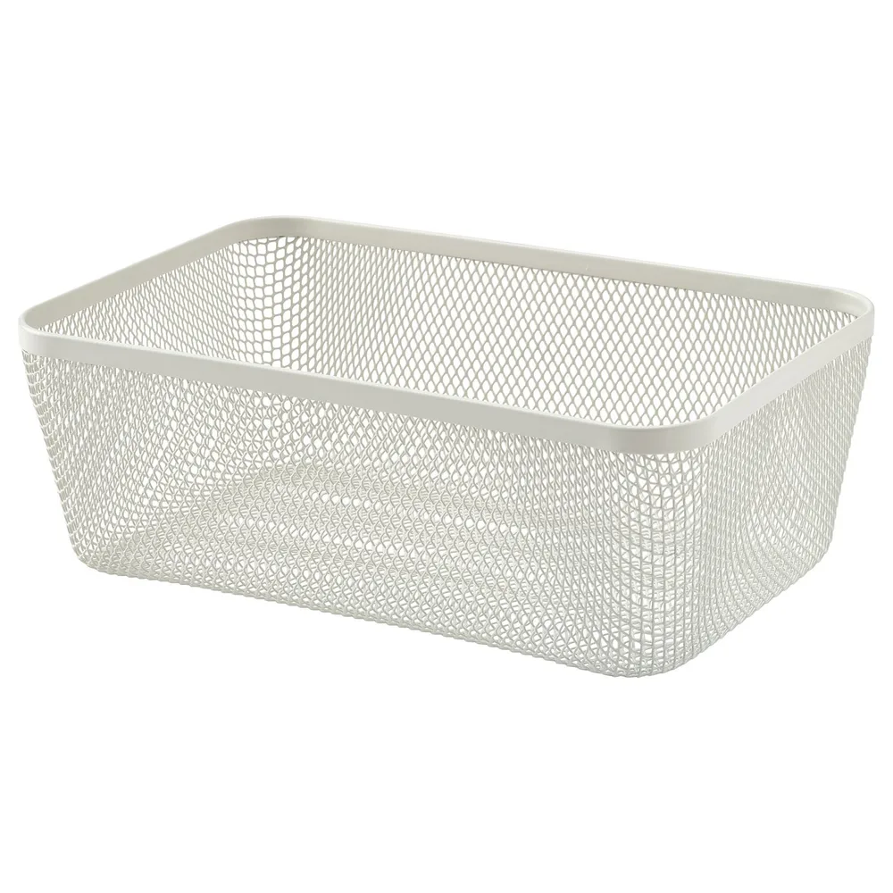 IKEA 365+ (ИКЕА 365+) — Корзина для продуктов, металл/белый 30x20x11 см