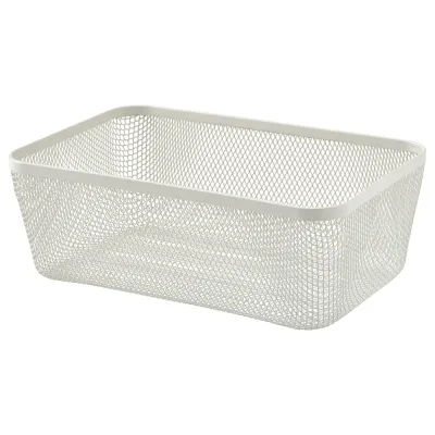 IKEA 365+ (ИКЕА 365+) — Корзина для продуктов, металл/белый 30x20x11 см