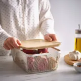 IKEA 365+ (ИКЕА 365+) — Корзина для продуктов, металл/белый 30x20x11 см — фото 3