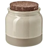 IKEA BRUGDHAJ (ИКЕА БРУГДХАЙ) — Ёмкость с крышкой, бежевый 1 л — фото 1