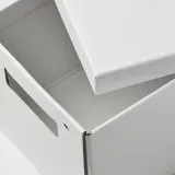IKEA FJÄDERHARV (ИКЕА ФЙЭДЕРХАРВ) — Коробка с крышкой, белый 18x25x16 см — фото 5