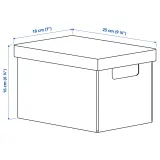 IKEA FJÄDERHARV (ИКЕА ФЙЭДЕРХАРВ) — Коробка с крышкой, белый 18x25x16 см — фото 6