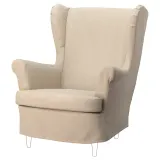 IKEA STRANDMON (ИКЕА СТРАНДМОН) — Чехол на кресло-ушастик, Нагген бежевый — фото 2
