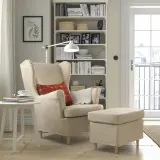 IKEA STRANDMON (ИКЕА СТРАНДМОН) — Чехол на кресло-ушастик, Нагген бежевый — фото 3