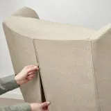 IKEA STRANDMON (ИКЕА СТРАНДМОН) — Чехол на кресло-ушастик, Нагген бежевый — фото 4