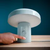 IKEA BLOMPRAKT (ИКЕА БЛОМПРАКТ) — Лампа с Bluetooth-колонкой, светло-голубой — фото 7