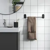 IKEA SKOGHALL (ИКЕА СКОГХАЛЛ) — Держатель для полотенца, самоклеящийся, чёрный 43x6 см — фото 2