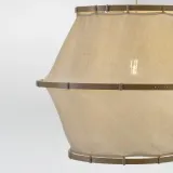 IKEA BÄCKMÄRKE (ИКЕА БЭКМЭРКЕ) — Лампа подвесная, белая ткань/дерево 54 см — фото 3