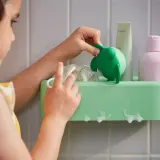 IKEA HUMLESJÖN (ИКЕА ХУМЛЕШЁН) — Корзина на присоске, светло-зелёная 26x13x7 см — фото 4