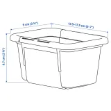 IKEA KACKLA (ИКЕА КАКЛА) — Раздвижной контейнер, белый 13-18x9 см — фото 8
