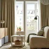 IKEA BENGTA (ИКЕА БЕНГТА) — Штора блэкаут, 1 шт., бежевый/на шторной ленте 210x300 см — фото 2
