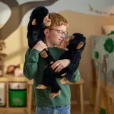 IKEA SANDLÖPARE (ИКЕА САНДЛЁПАРЕ) — Мягкая игрушка, шимпанзе/чёрный 32 см — фото 2