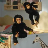 IKEA SANDLÖPARE (ИКЕА САНДЛЁПАРЕ) — Мягкая игрушка, шимпанзе/чёрный 32 см — фото 4