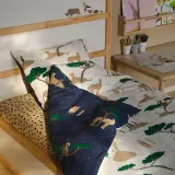 IKEA SANDLÖPARE (ИКЕА САНДЛЁПАРЕ) — Пододеяльник и наволочка, белый тёмно-синий/саванна 150x200/50x60 см — фото 4