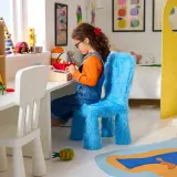 IKEA GREJSIMOJS (ИКЕА ГРЕЙСИМОЙС) — Чехол на детский стул, искусственный мех/синий — фото 2