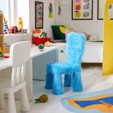 IKEA GREJSIMOJS (ИКЕА ГРЕЙСИМОЙС) — Чехол на детский стул, искусственный мех/синий — фото 4