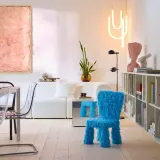 IKEA GREJSIMOJS (ИКЕА ГРЕЙСИМОЙС) — Чехол на детский стул, искусственный мех/синий — фото 5