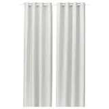 IKEA GINSTMOTT (ИКЕА ГИНСТМОТТ) — Штора, 2 шт., белый/с люверсами 145x300 см — фото 1