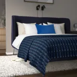 IKEA SKOGSKOVALL (ИКЕА СКОГСКОВАЛЛ) — Покрывало, синее 260x250 см — фото 3