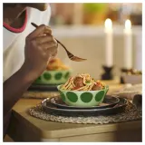 IKEA OFTAST (ИКЕА ОФТАСТ) — Миска, светло-зелёный зелёный/узор в горошек 15 см — фото 2