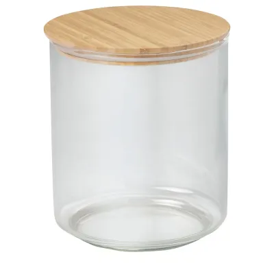 IKEA EKLATANT (ИКЕА ЕКЛАТАНТ) — Банка с крышкой, прозрачное стекло/бамбук 2.3 л