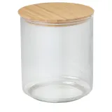 IKEA EKLATANT (ИКЕА ЕКЛАТАНТ) — Банка с крышкой, прозрачное стекло/бамбук 2.3 л — фото 1