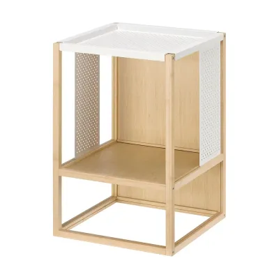 IKEA GILLERSBERG (ИКЕА ГИЛЛЕРСБЕРГ) — Прикроватная тумба, бамбук/белый 39x39x56 см