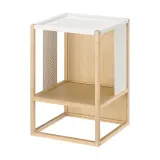 IKEA GILLERSBERG (ИКЕА ГИЛЛЕРСБЕРГ) — Прикроватная тумба, бамбук/белый 39x39x56 см — фото 1