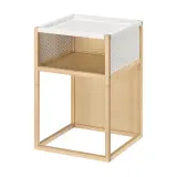 IKEA GILLERSBERG (ИКЕА ГИЛЛЕРСБЕРГ) — Прикроватная тумба, бамбук/белый 39x39x56 см — фото 5