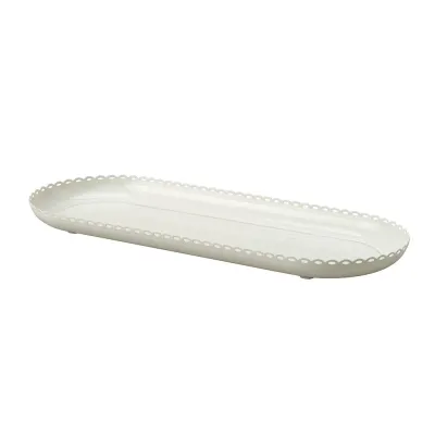 IKEA TURTURDUVA (ИКЕА ТУРТУРДУВА) — Поднос под свечи, кремовый 45x17 см