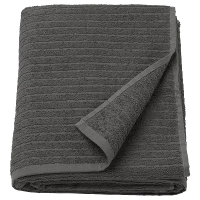 IKEA VÅGSJÖN (ИКЕА ВОГШЁН) — Полотенце банное, тёмно-серое 100x150 см