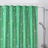 IKEA BOLLBUDDLEJA (ИКЕА БОЛЛБУДДЛЕЙА) — Занавеска для ванной, зелёная с цветочным узором 180x200 см — фото 2